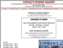 Tablet Screenshot of lipmanskoshermarket.com